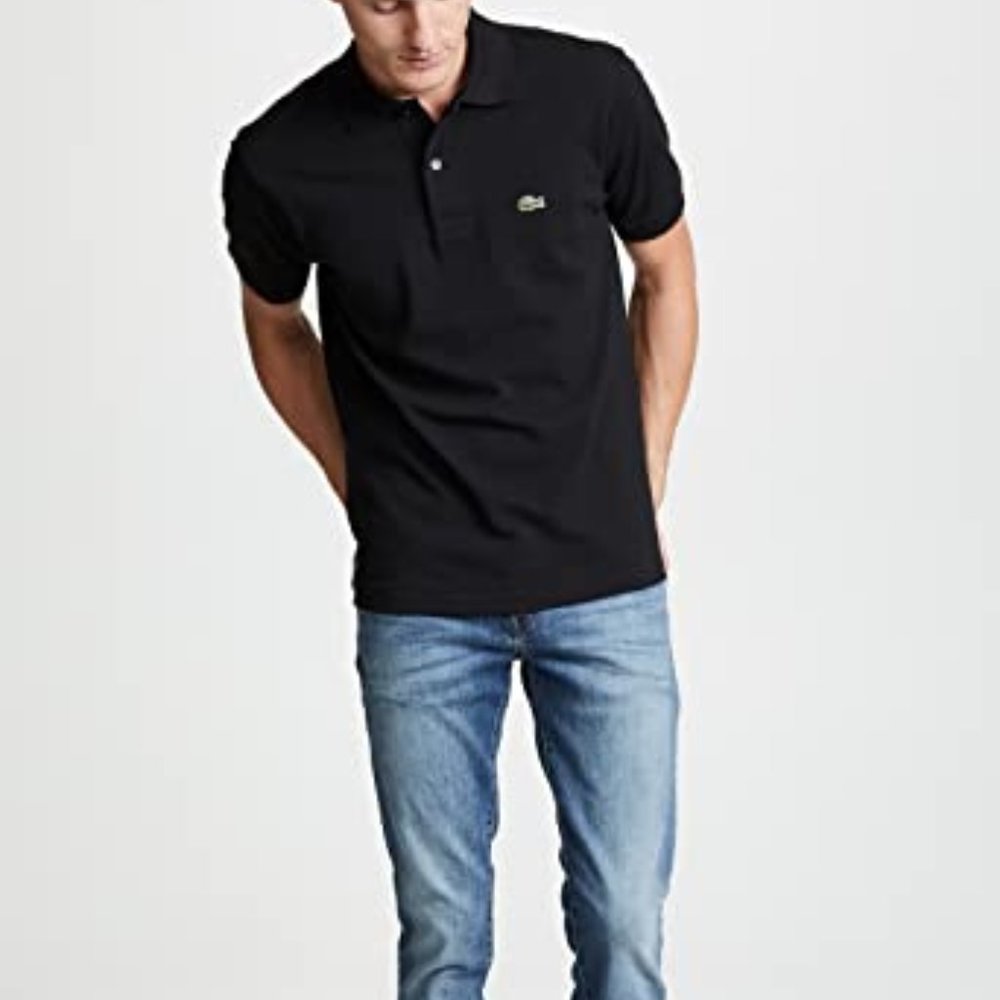 Lacoste black polo shirts